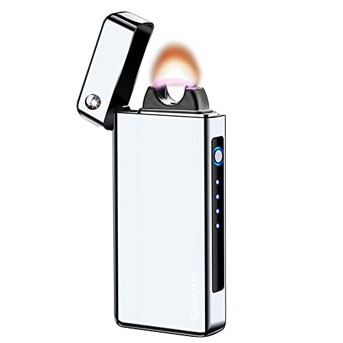 GADATOP Arc Plasma Flame Lighter USB Rechargeable Windproof Electric Lighter for Candle(Gold)